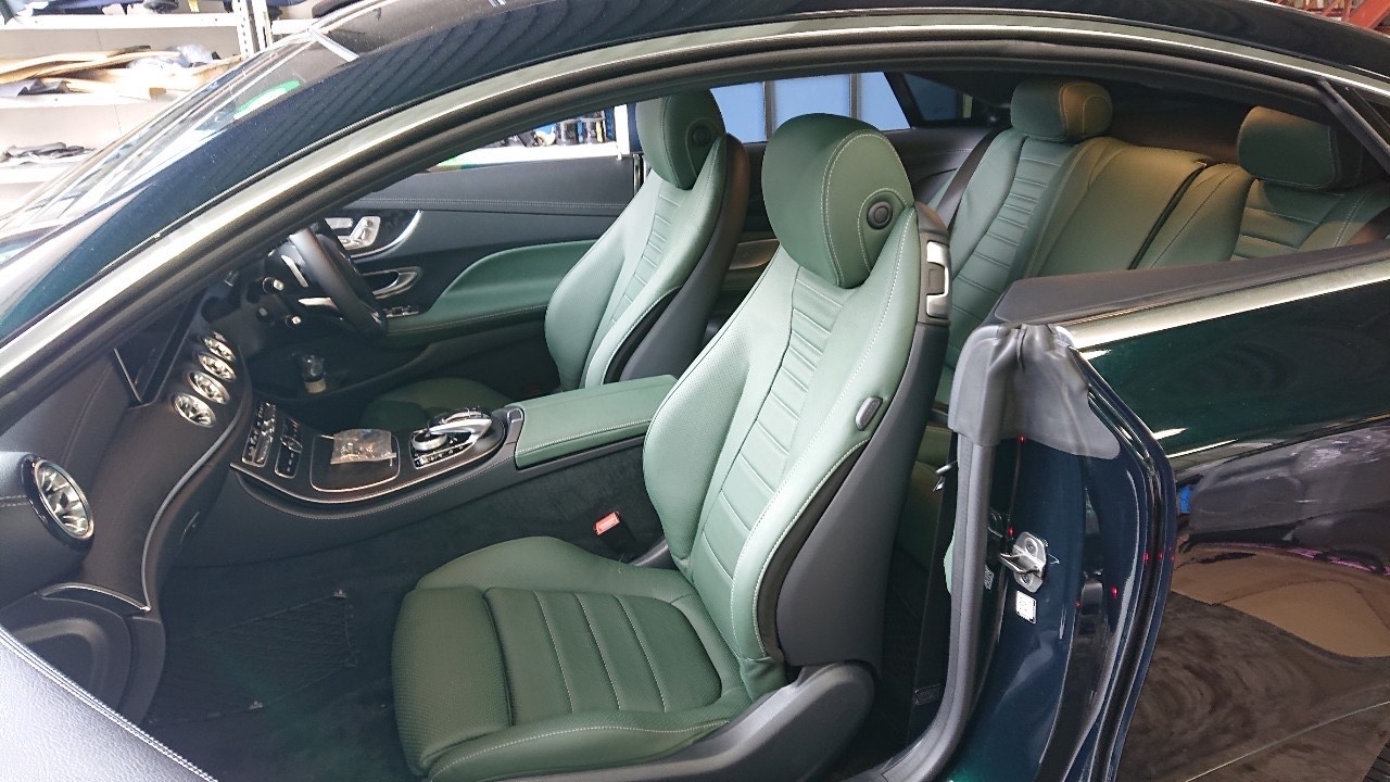 メルセデスベンツ E400本革シート張替え 本革シート張替え ロブソンレザー Robson Leather