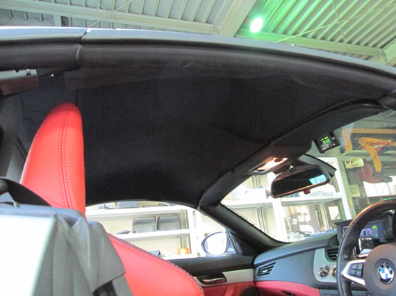 BMWZ4のルーフ内張り張り替え